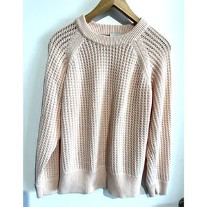 Varley Knit Sweater Cotton tennis Golf pickleball athletic peach Sporty Sz-M